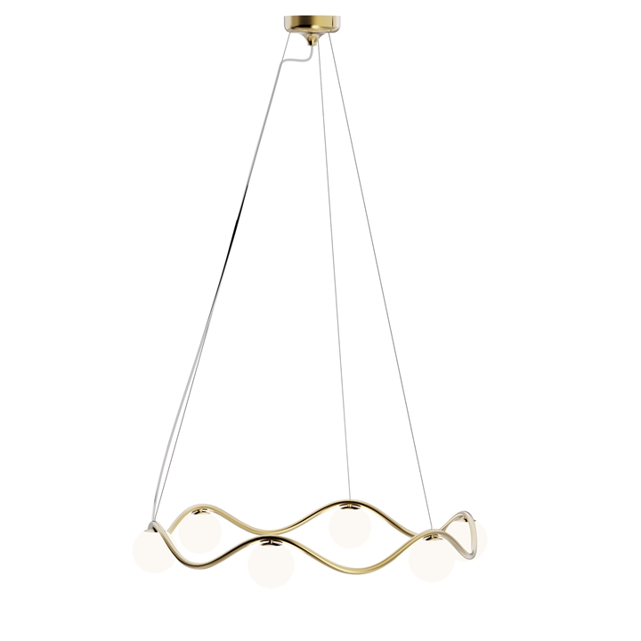 Circle of Life kroonluchter large, opaal/messing