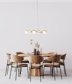 Circle of Life kroonluchter large, opaal/messing