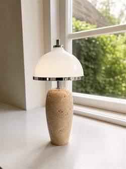 Eternal Moonlight Portable batterijlamp, travertin/chroom