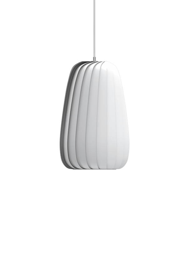 ST906 hanglamp, papier/wit, 25 x 42 cm