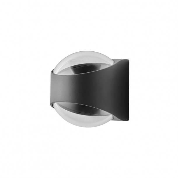 Saga IP65 wandlamp, zwart