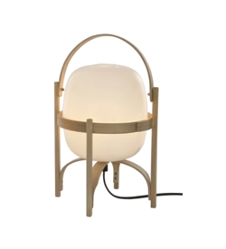 Cestita tafellamp m/scherm in glas