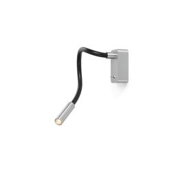 Scar-Led 1FDS wandlamp opbouw, L400, alu/zwart