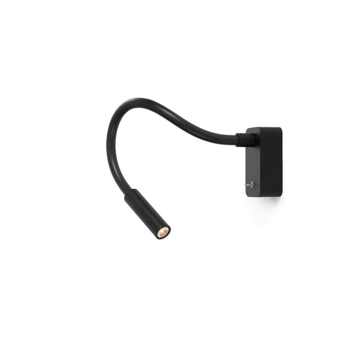 Scar-Led 1FDS wandlamp opbouw, L400, zwart/zwart