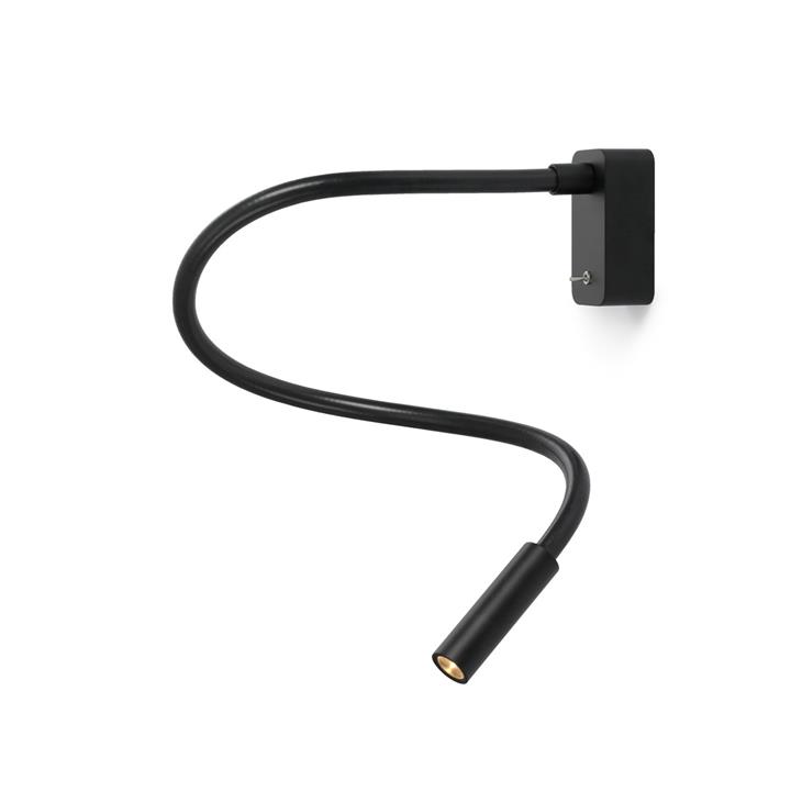 Scar-Led 1FDS wandlamp opbouw, L750, zwart/zwart