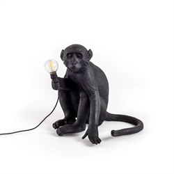 Seletti Monkey tafellamp, zwart