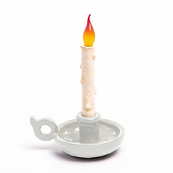 Seletti Bugia kaars batterijlamp, wit
