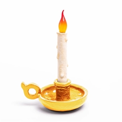 Seletti Bugia kaars batterij lamp, goud