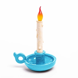 Seletti Bugia kaars batterijlamp, lichtblauw