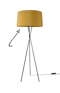 Kap voor Tripode G5 vloerlamp, mosterdgeel
