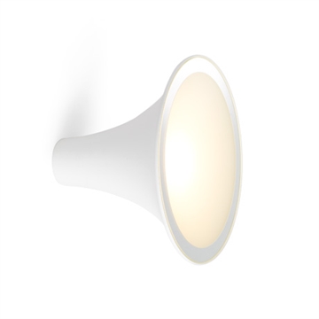 Sirens Wandlamp Ø21 met frosted glas en spiegelrand, Wit