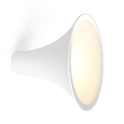 Sirens Wandlamp Ø26,5 met frosted glas en spiegelrand, Wit