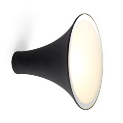 Sirens Wandlamp Ø26,5 met frosted glas en spiegelrand, Zwart