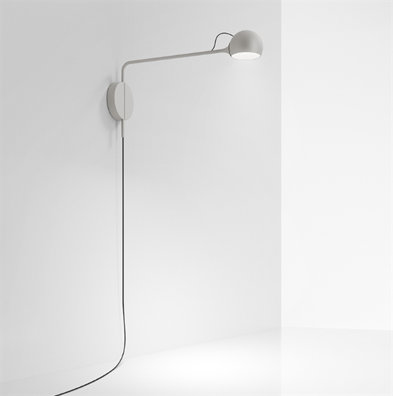 Ixa wandlamp Plug, wit/grijs