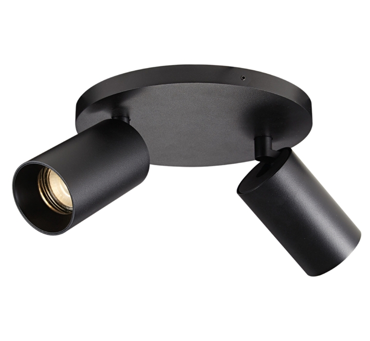 SpotOn Circle2 plafondlamp/spot, zwart