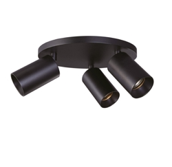 SpotOn Circle3 plafondlamp/spot, zwart