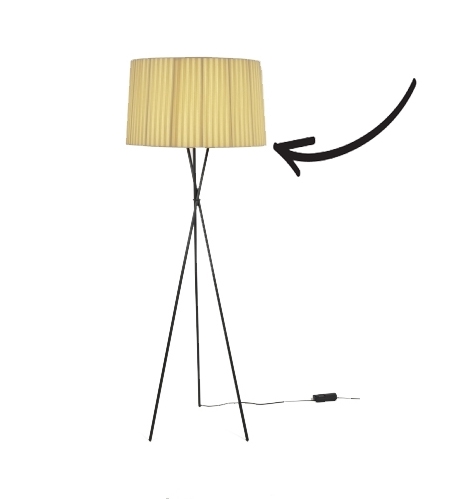 Reserveonderdeel: Kap voor Tripode G5 vloerlamp, natuur