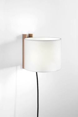 TMM Corto wandlamp, beuk/wit m/snoer