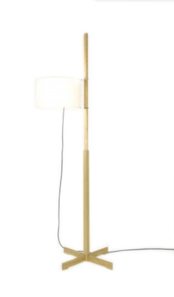 TMM vloerlamp, eiken/wit