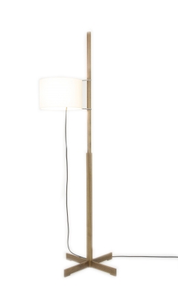 TMM vloerlamp, walnoot/wit