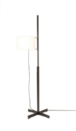 TMM vloerlamp, zwart eiken/beige
