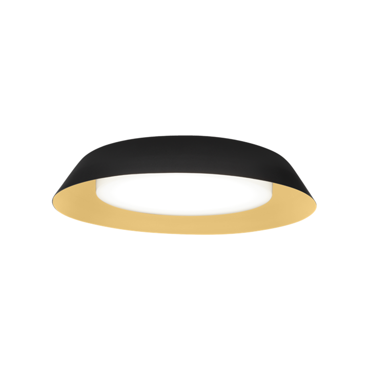 TOWNA 2.0 plafondlamp, mat zwart/goud