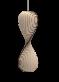 TR10 hanglamp, berk/natuur, 43 x 133 cm.