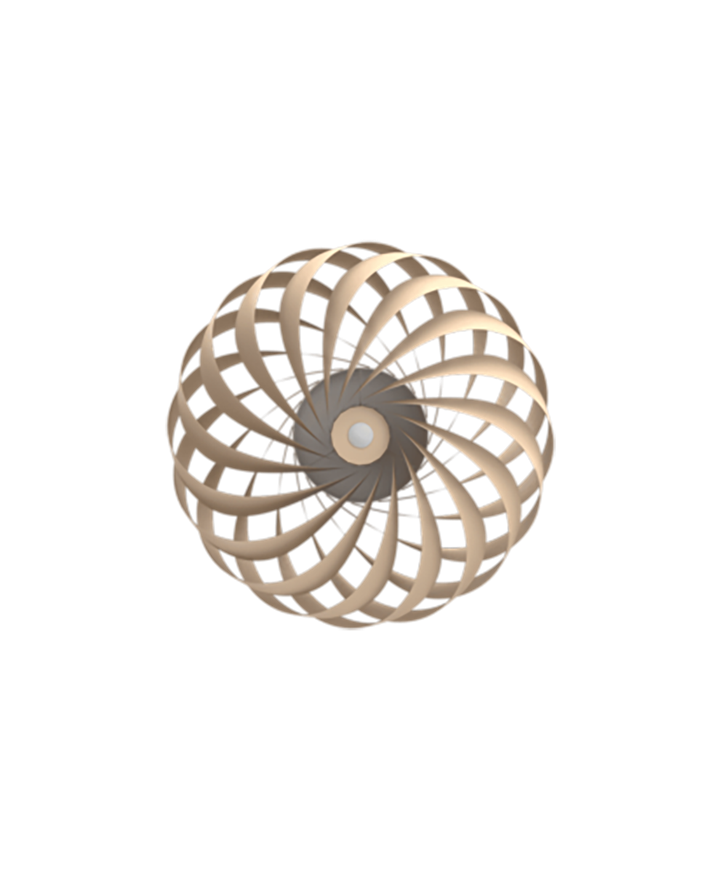 TR5 wandlamp, berk/natuur, 40 x 18 cm