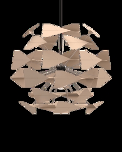 TR747 hanglamp, berk/natuur, 80 x 60 cm