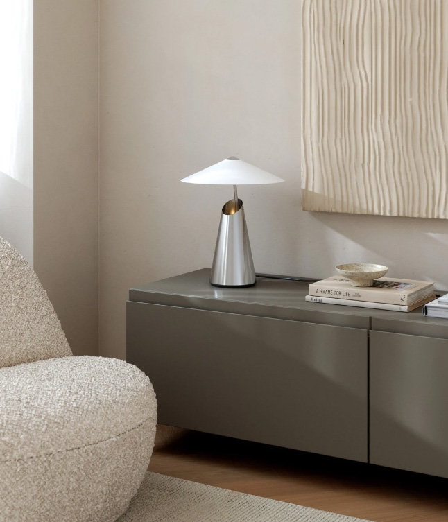 Taido tafellamp, chroom