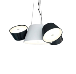 Tam Tam Mini 3 hanglamp, witte middenscherm