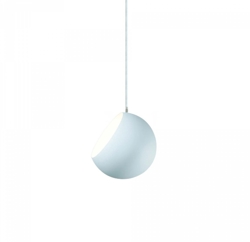 Tilt Globe hanglamp, wit/witte kabel