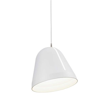 Tilt hanglamp Ø28, wit/witte kabel