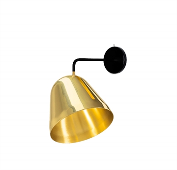 Tilt wandlamp, messing