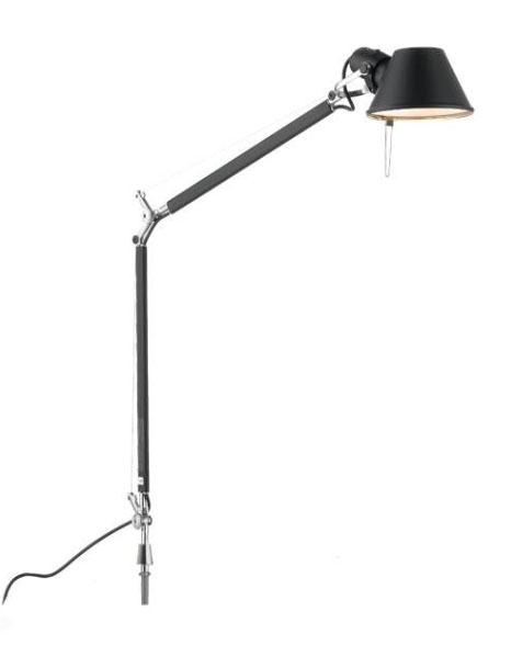 Tolomeo bureaulamp, zwart m/tafelbout