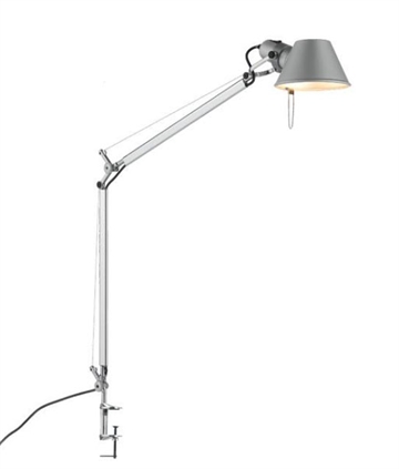 Tolomeo bureaulamp, aluminium m/bureauklem