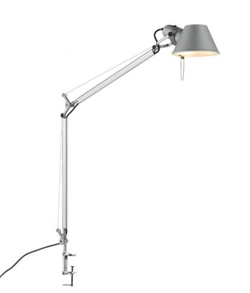 Tolomeo bureaulamp, aluminium m/bureauklem