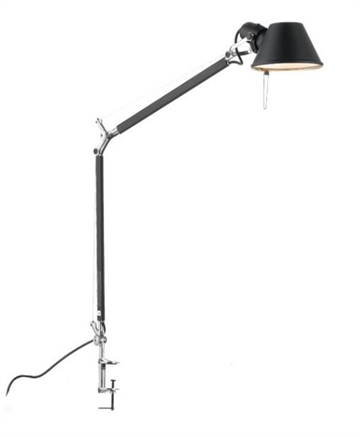 Tolomeo bureaulamp, zwart m/bureauklem