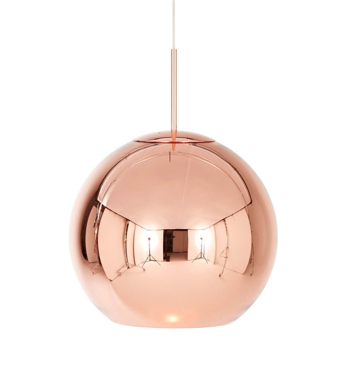 Copper ronde hanglamp Ø45, koper
