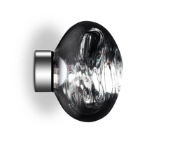 Melt Surface mini wandlamp/plafondlamp, zilver