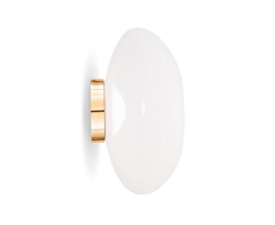 Melt Surface wandlamp/plafondlamp, opaal/goud