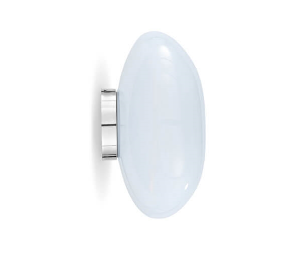 Melt Surface wandlamp/plafondlamp, opaal/zilver