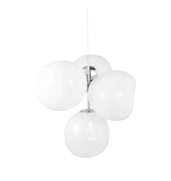 Melt kleine kroonluchter, opaal/zilver