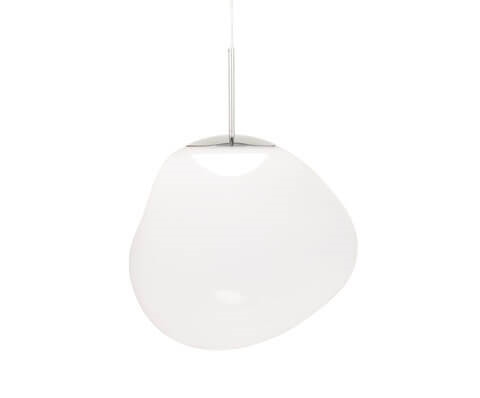 Melt hanglamp, opaal/zilver
