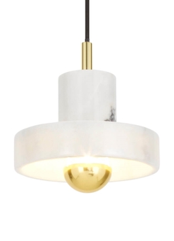 Stone hanglamp, wit/goud