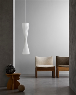 TR7 hanglamp, PC Nonwoven/wit, 25 x 112 cm