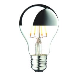 Arbitrary lamp Ø60 crown E27 topgespiegeld zilver