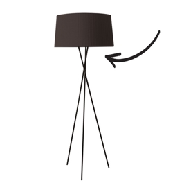 Reserveonderdeel: Kap voor Tripode G5 vloerlamp, zwart