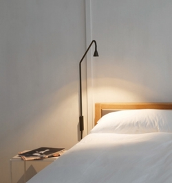 Austere wandlamp, zwart