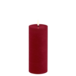 LED blokkaars, Carmine red, Rustic, 7,8x20cm